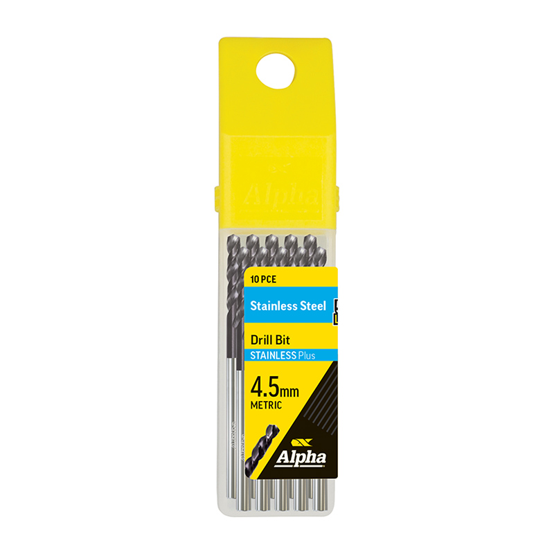4.5mm Stainless Plus Metric Drill Bit - Alpha Tools